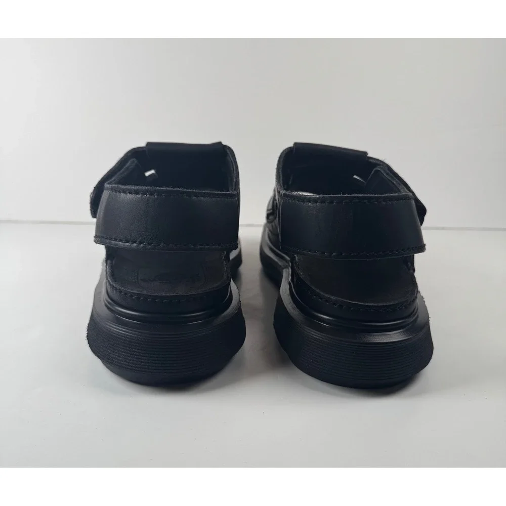 Dr. Martens Fisherman Sandals Black Leather Woven Mens‎ Size 11 Y2K 9070